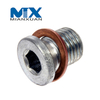 Tapón de drenaje de aceite de tornillo macho con zócalo hexagonal negro de alta resistencia a la tracción