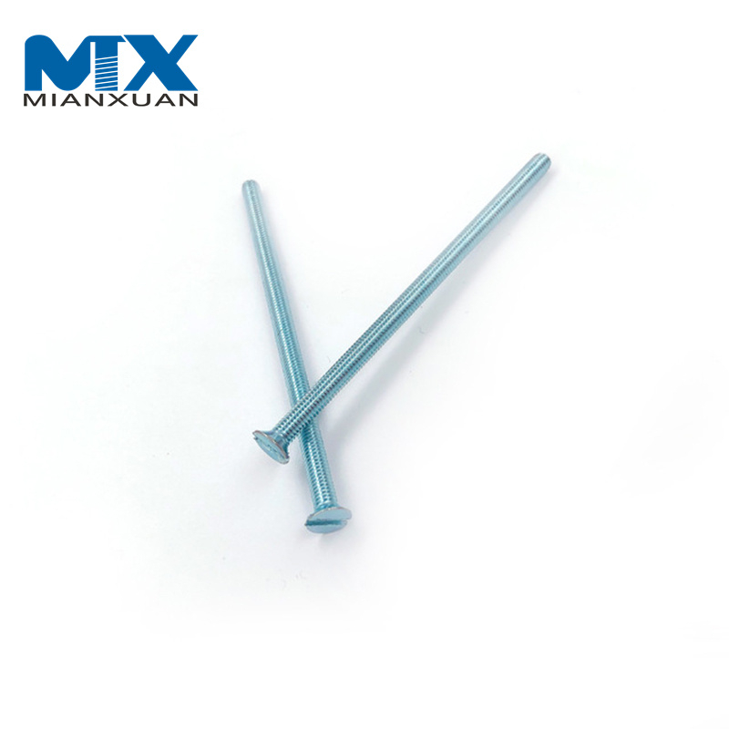 Tornillo de máquina de cabeza plana ranurado de acero inoxidable A2 A4 DIN963