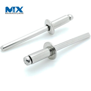 Remaches ciegos pop de aluminio de cabeza plana de tipo abierto de fábrica personalizada de China