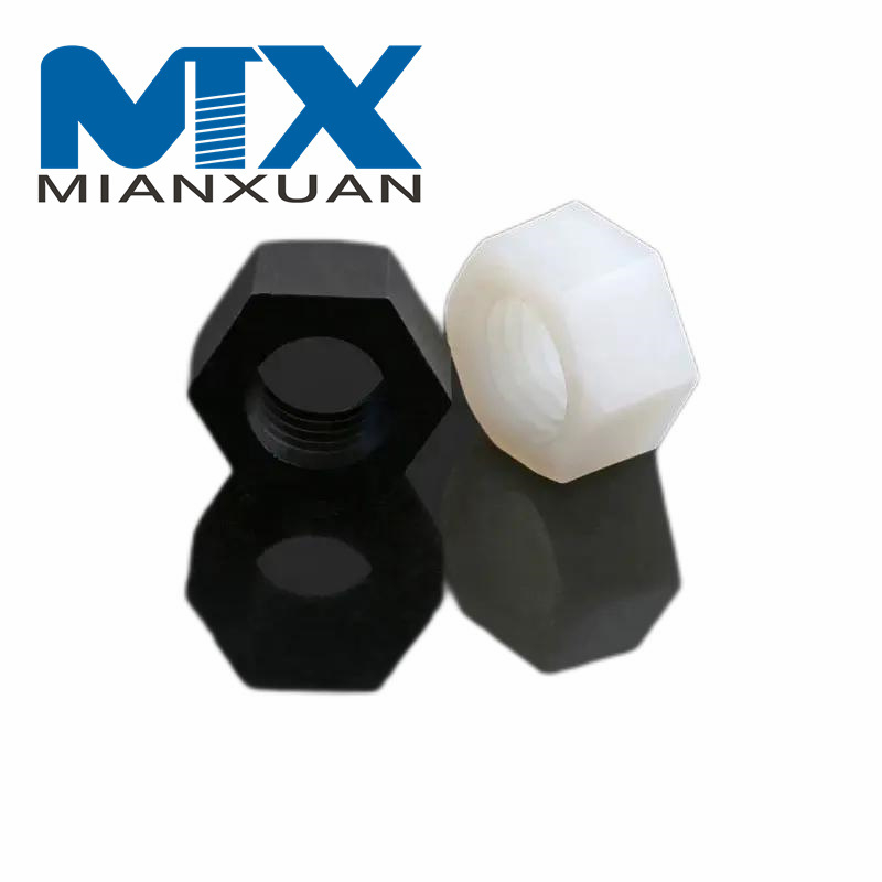 Tuercas hexagonales de nailon y poliamida plástica Tuercas de plástico