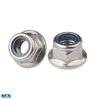 Tuercas hexagonales de tipo par predominante de acero inoxidable con brida y con inserto no metálico