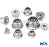 Tuercas hexagonales de tipo par predominante de acero inoxidable con brida y con inserto no metálico
