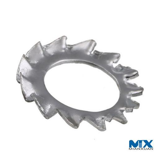 Arandelas de seguridad dentadas de acero con dientes externos
