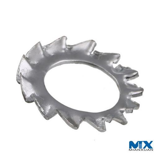 Arandelas de seguridad dentadas de acero con dientes externos
