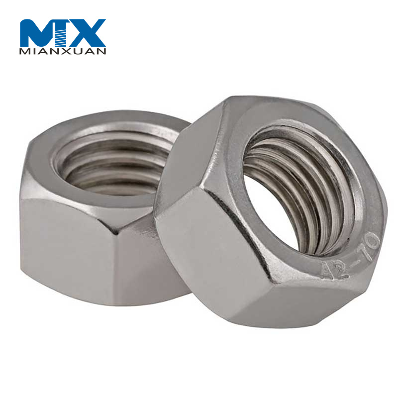 Tuerca hexagonal de acero inoxidable de acero al carbono DIN934