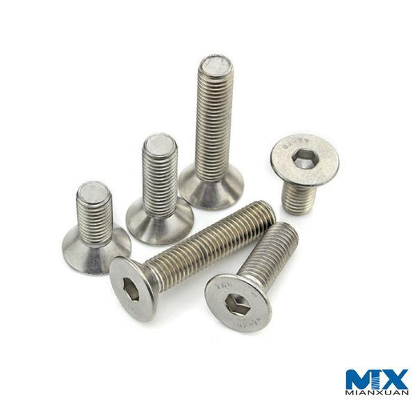 Tornillos de cabeza avellanada con casquillo hexagonal y capacidad de carga reducida
