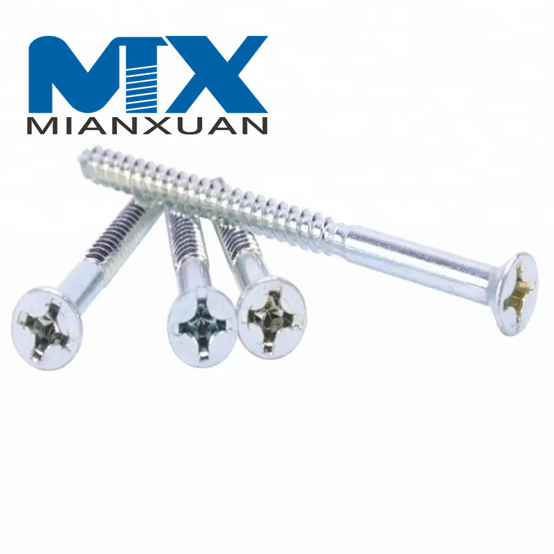 Tornillo para madera de cabeza plana Phillips de acero inoxidable con bestseller de fábrica