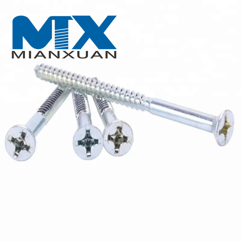 Tornillo para madera de cabeza plana Phillips de acero inoxidable con bestseller de fábrica