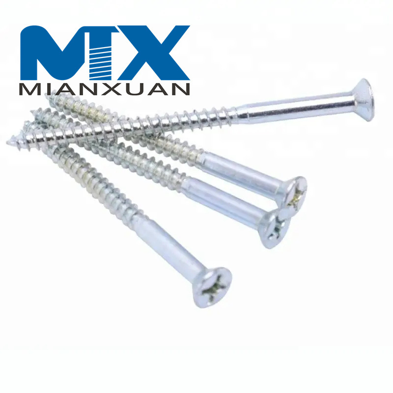 Tornillo para madera de cabeza plana Phillips de acero inoxidable con bestseller de fábrica