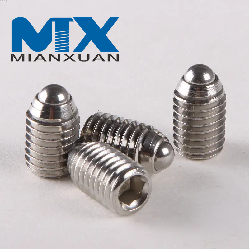 Tornillos de fijación de punta cónica DIN914 de acero inoxidable con zócalo hexagonal y rosca sin cabeza