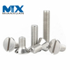 DIN963 Acero inoxidable 304 316 Tornillo de máquina de cabeza avellanada elevada ranurada con una ranura