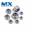 Tuerca hexagonal de acero inoxidable Tuerca de seguridad de nailon engrosada Tuerca Nylock