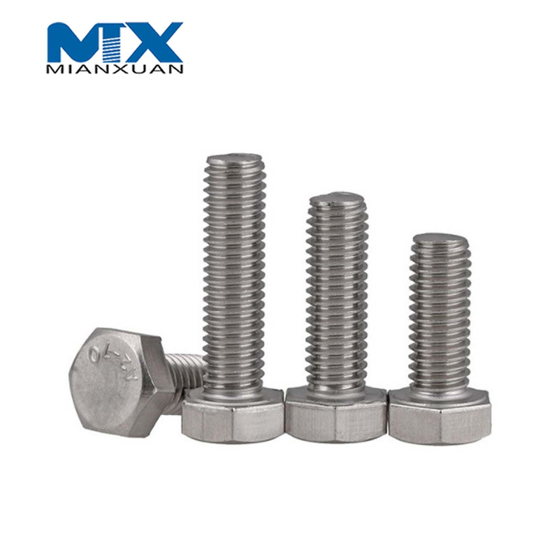 ANSI ASME B18.2.1 Perno de cabeza hexagonal Fabricante estándar inoxidable A2 A4 18-8