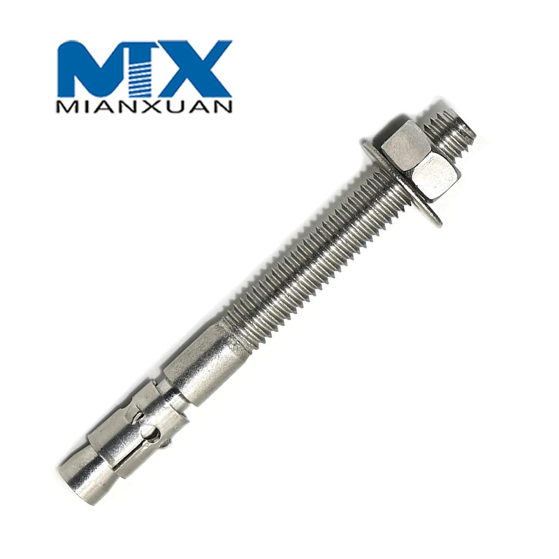 Perno de expansión de acero inoxidable para carro hexagonal en forma de U mediante sujeción de anclaje de cuña