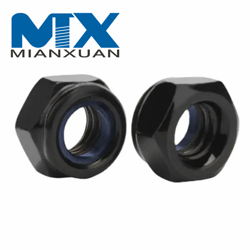 Tuerca de seguridad de nailon hexagonal DIN985