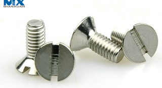 Tornillos huecos ranurados de cabeza avellanada