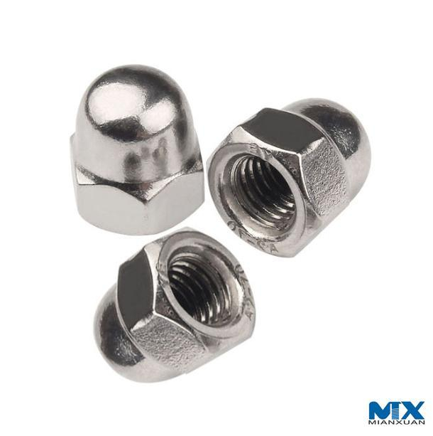 Tuercas de cabeza domo de acero inoxidable