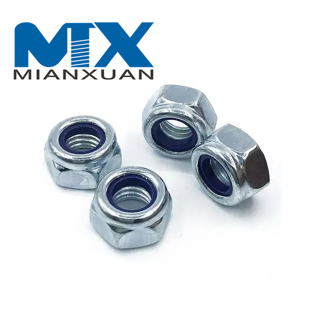 Tuerca hexagonal antideslizante de nailon autoblocante DIN985 de venta caliente