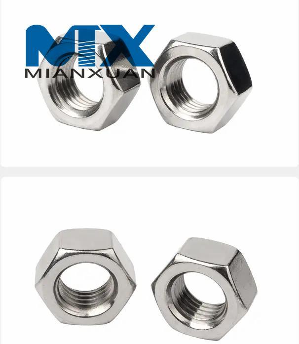 Tuerca hexagonal de acero inoxidable A2 A4 SS304 SS316