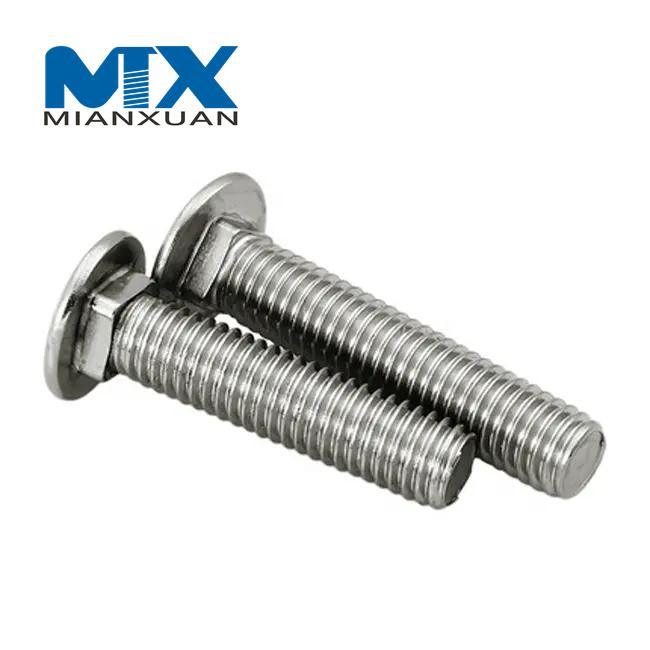 El cuello cuadrado de la cabeza de la taza emperna el perno de carro galvanizado en caliente plateado cinc