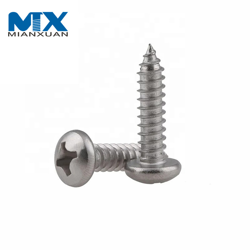 Tornillo de cabeza plana avellanada empotrada en cruz DIN7983, tachuela roscadora, cabeza de chaflán