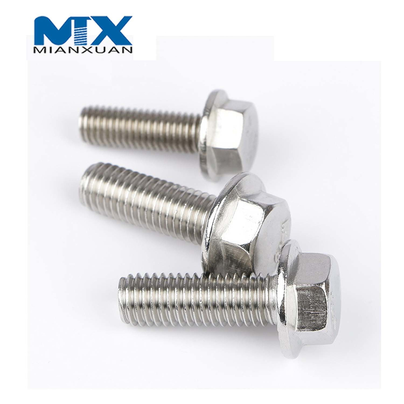 Perno de cabeza hexagonal Ifi-111 de acero inoxidable con moleteado sin moleteado