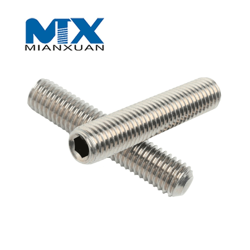 Fabricante estándar de acero inoxidable del perno de fijación del tornillo DIN916 A2 A4 18-8
