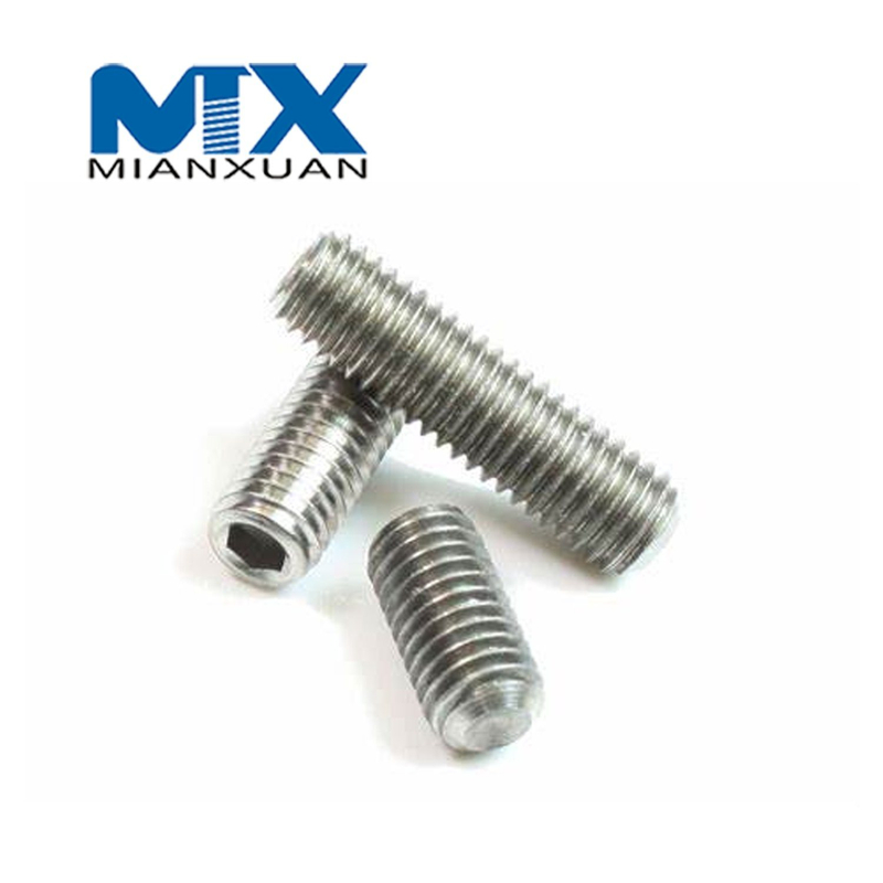Fabricante estándar de acero inoxidable del perno de fijación del tornillo DIN916 A2 A4 18-8