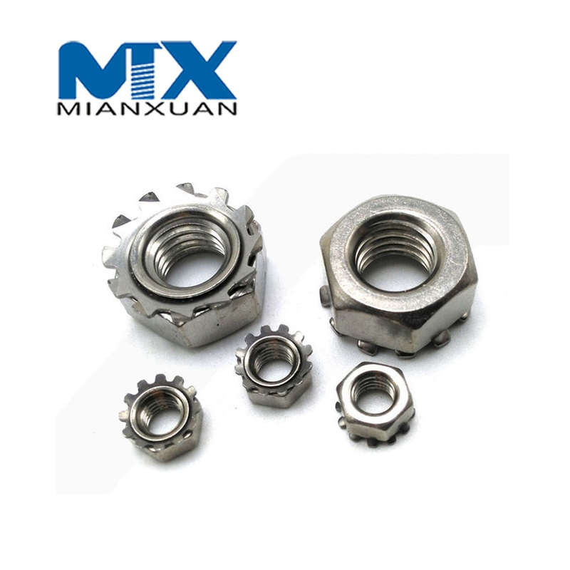 Tuerca Kep Tuerca K Cabeza hexagonal Acero inoxidable Fabricante estándar A2 A4 18-8