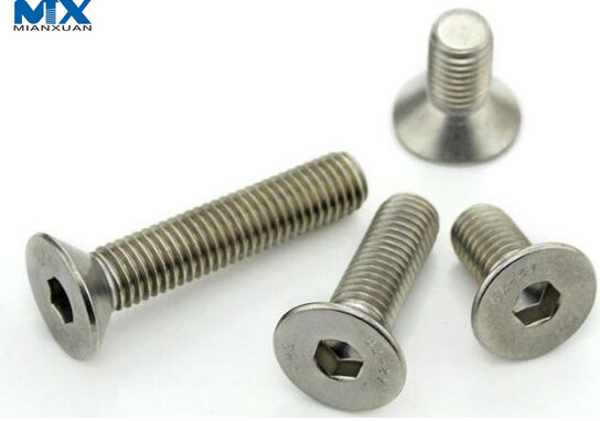 Tornillos de cabeza avellanada con casquillo hexagonal