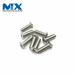 Tornillos de cabeza avellanada elevada SS304 DIN966 con ranura en cruz