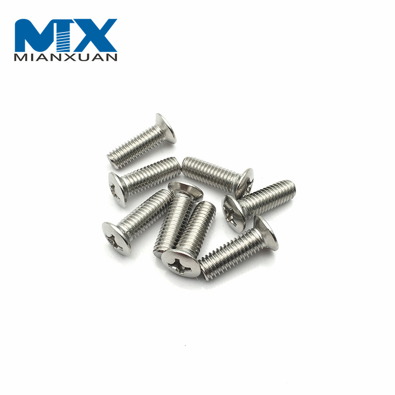 Tornillos de cabeza avellanada elevada SS304 DIN966 con ranura en cruz