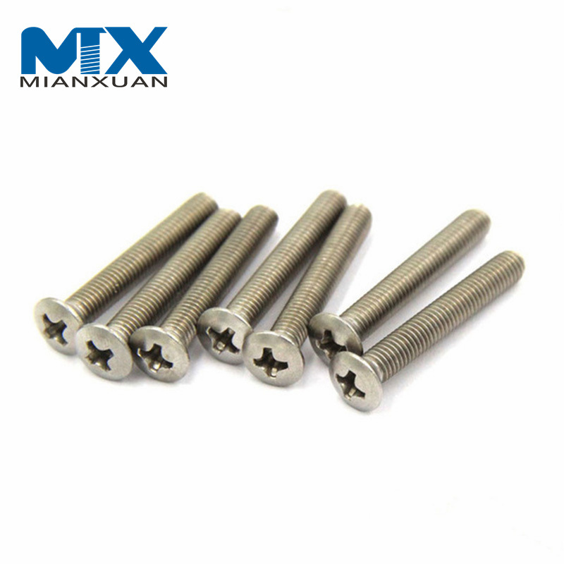 Tornillos de cabeza avellanada elevada SS304 DIN966 con ranura en cruz
