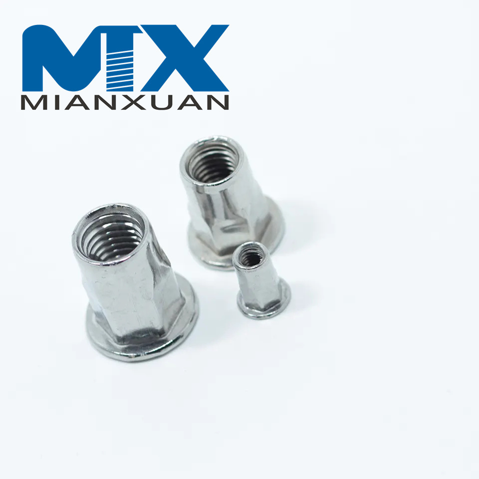 Tuerca de remache ciego medio hexagonal SS304