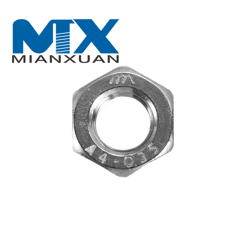 Tuerca delgada de acero inoxidable A2 A4 DIN439 Hex Jam