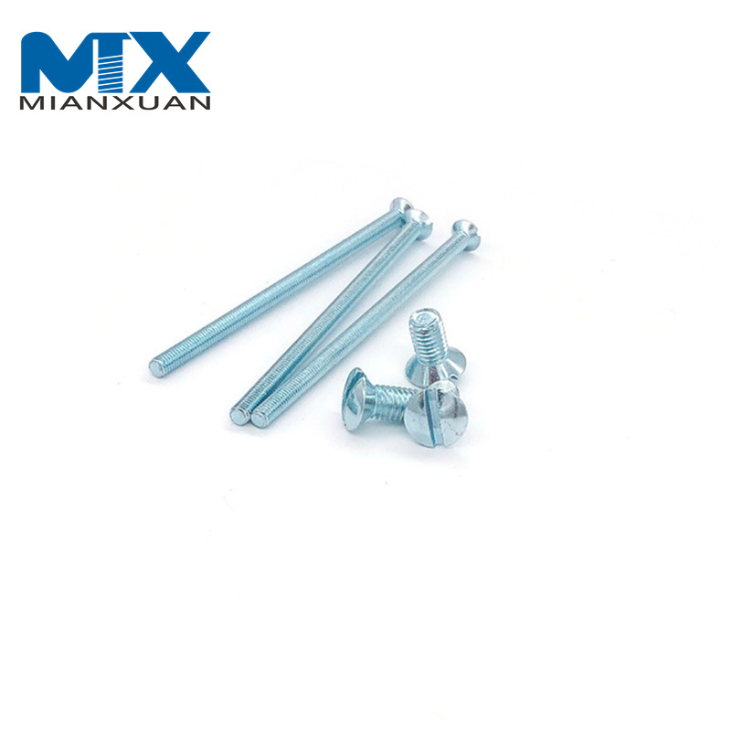 Tornillo de cabeza Csk elevado ranurado A2 A4 de acero inoxidable al por mayor de fábrica de China con pegamento púrpura DIN964