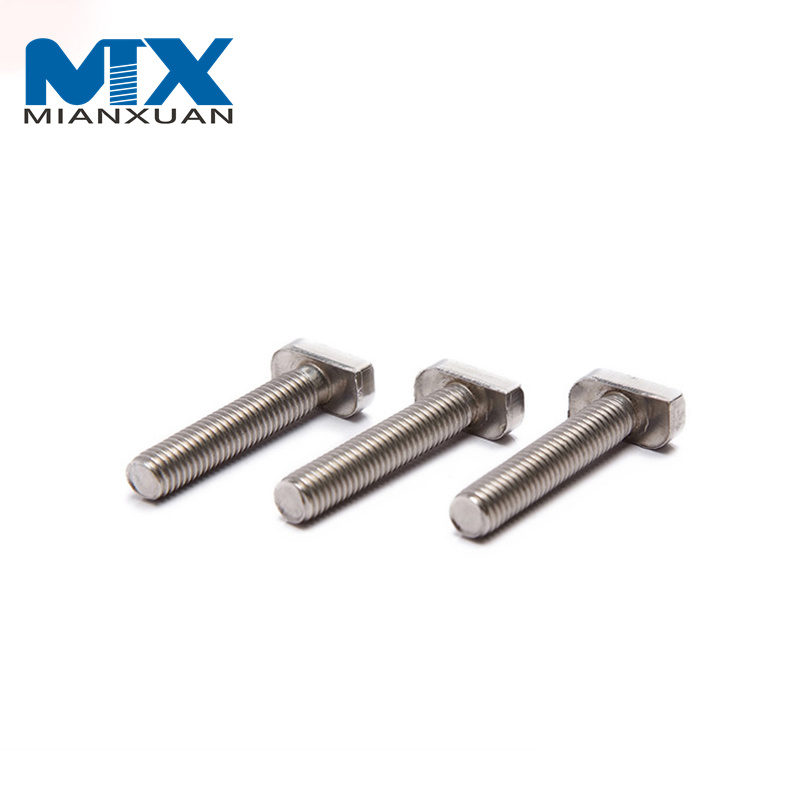 Perno en T cuadrado con cabeza de martillo de acero inoxidable A2-70