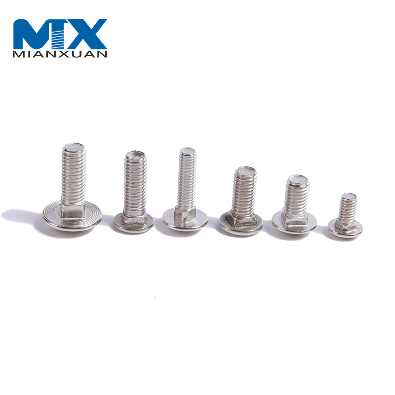 Pernos de carro con perno de cuello cuadrado DIN603 Pernos de cuello cuadrado con cabeza de seta