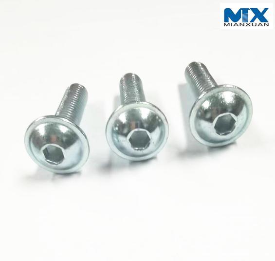 Tornillos de cabeza de botón hexagonal con collar