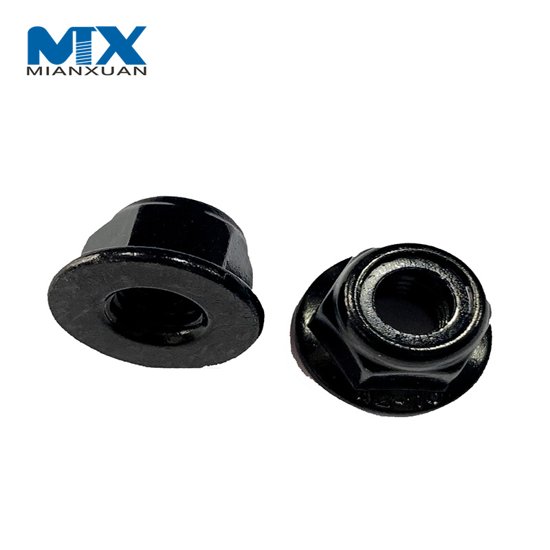 Suministro de fábrica DIN6926 Acero inoxidable 304 316 Tuerca con reborde hexagonal de bloqueo de nailon