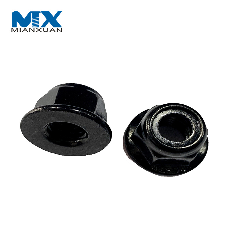 Suministro de fábrica DIN6926 Acero inoxidable 304 316 Tuerca con reborde hexagonal de bloqueo de nailon