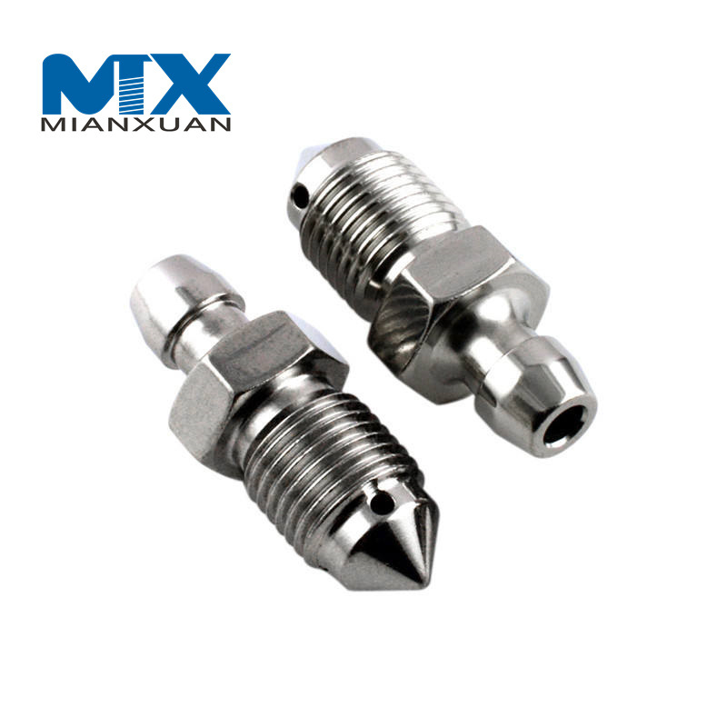 Tornillo de pezón de purga de pinza de titanio resistente a la corrosión M7 M8 M10 para motocicleta