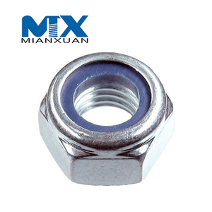 DIN985 Tuerca de inserción de nailon hexagonal Tuerca autoblocante DIN 985 Acero al carbono 4,8 8,8 10,9 12,9 M12 M14 M16 M20 Geomet en escamas de zinc Dacrome Ruspert