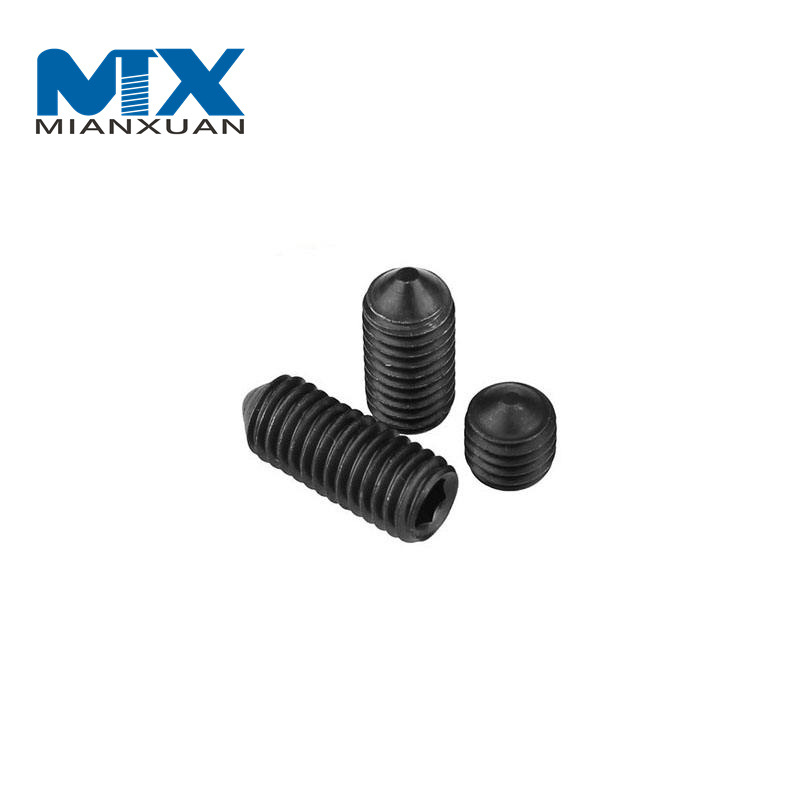 Tornillos de fijación de zócalo hexagonal de gran cantidad M12 * 20 mm con punta cónica DIN914