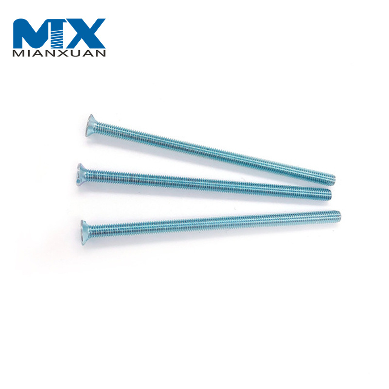 Tornillo de máquina de cabeza plana ranurado de acero inoxidable A2 A4 DIN963