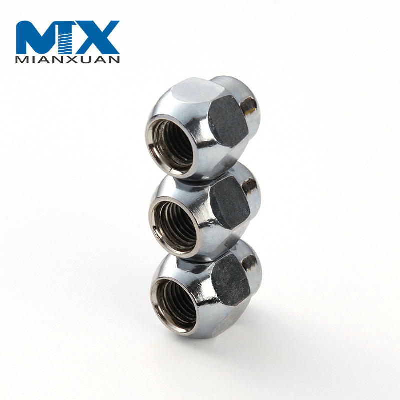 Tuercas de rueda de acero Tuercas de bloqueo cromadas Tuerca hexagonal automotriz