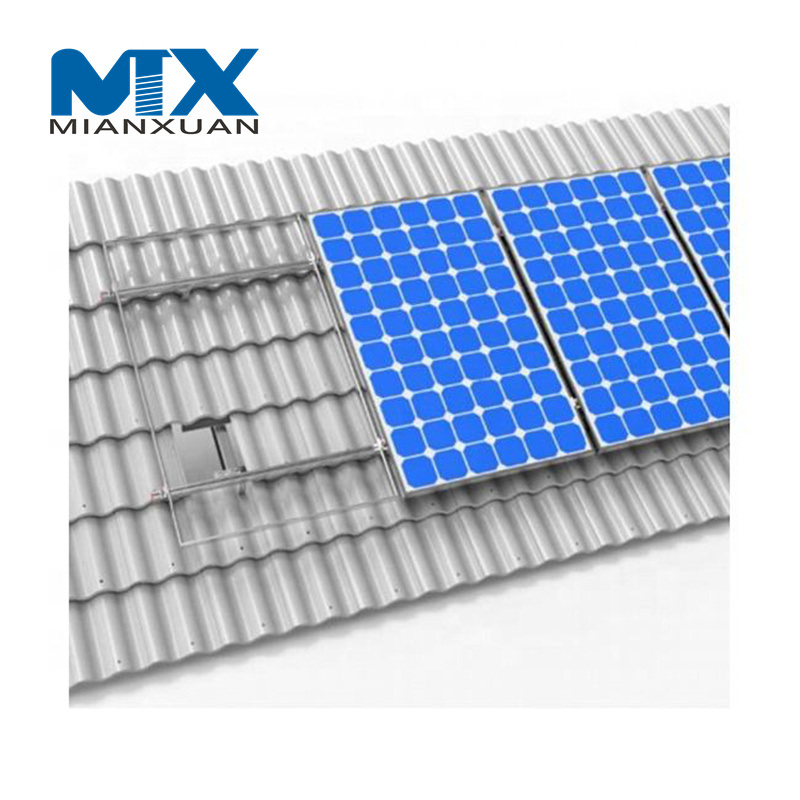 Piezas de sistema de montaje de paneles solares con gancho de techo de acero inoxidable para el hogar de alta calidad