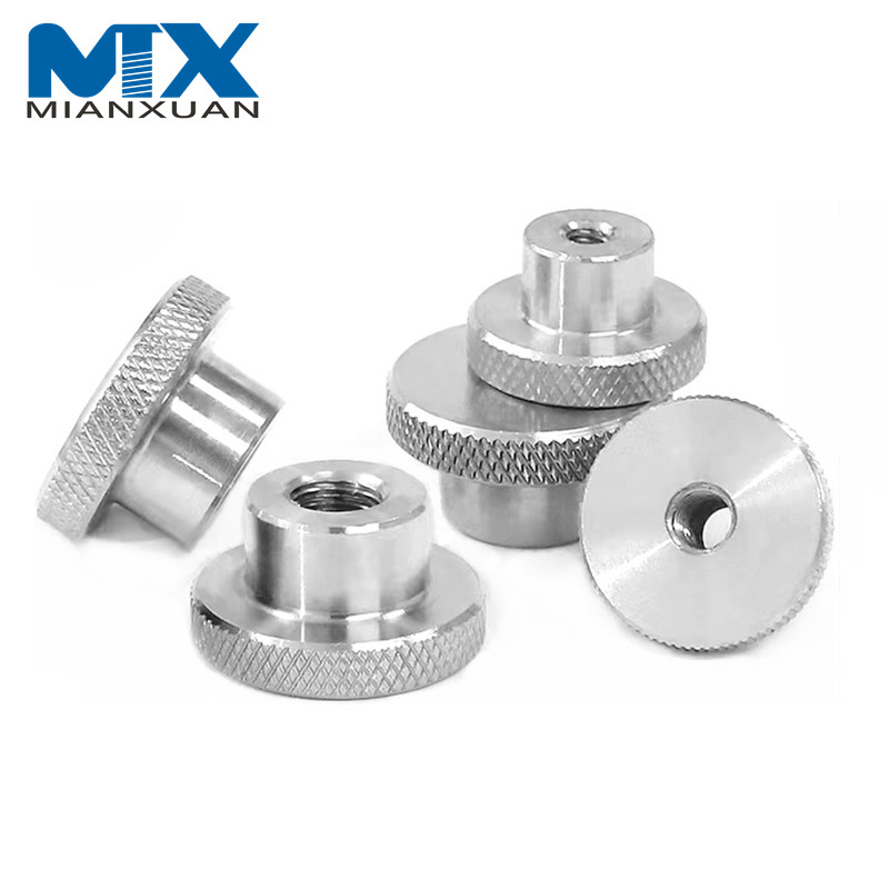 Tuercas moleteadas de acero al carbono galvanizadas M3 M4 M5 M6 DIN466