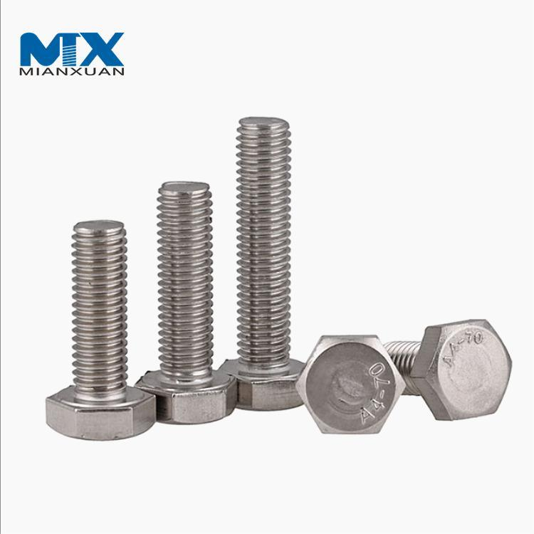Proveedor de fábrica de sujetadores China DIN 933 Tuerca de perno hexagonal de acero al carbono