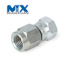 Adaptador de acoplamiento de conector métrico hidráulico giratorio de codo de 3/4 Bsp de acero inoxidable